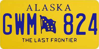 AK license plate GWM824