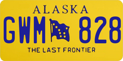 AK license plate GWM828