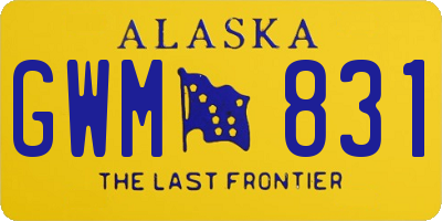 AK license plate GWM831