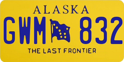 AK license plate GWM832