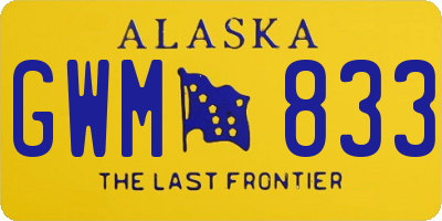 AK license plate GWM833