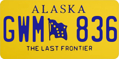 AK license plate GWM836