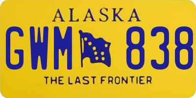 AK license plate GWM838