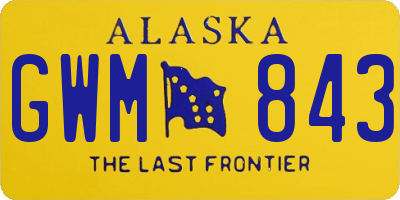 AK license plate GWM843