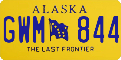 AK license plate GWM844