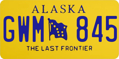 AK license plate GWM845