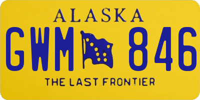 AK license plate GWM846