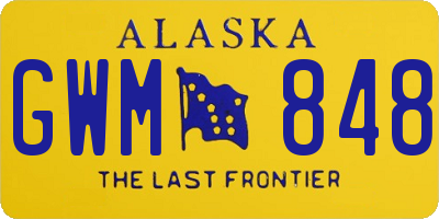 AK license plate GWM848
