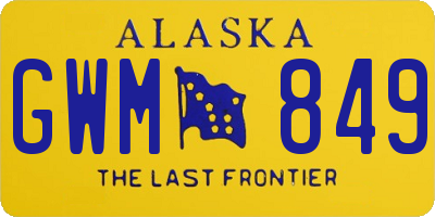 AK license plate GWM849