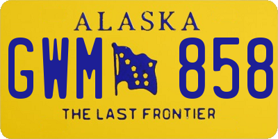AK license plate GWM858