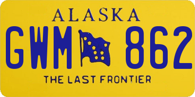 AK license plate GWM862