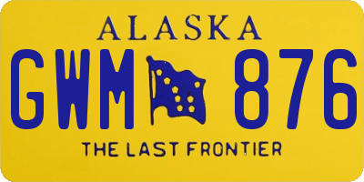 AK license plate GWM876