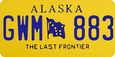 AK license plate GWM883