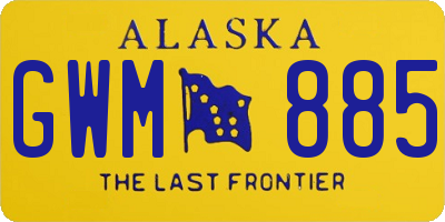 AK license plate GWM885