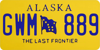 AK license plate GWM889