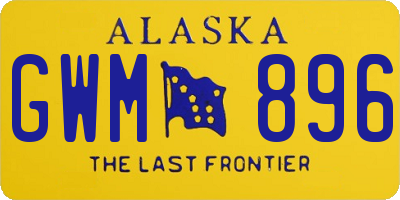 AK license plate GWM896