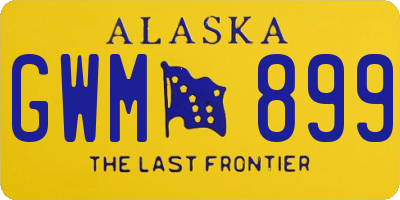 AK license plate GWM899