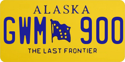 AK license plate GWM900