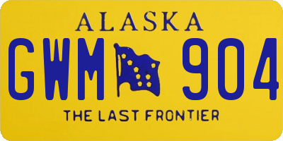 AK license plate GWM904