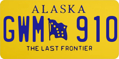 AK license plate GWM910