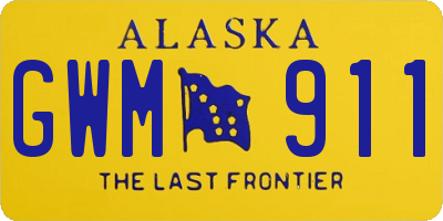 AK license plate GWM911