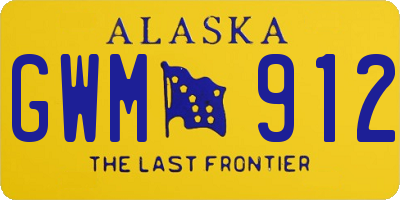 AK license plate GWM912