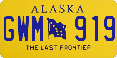 AK license plate GWM919