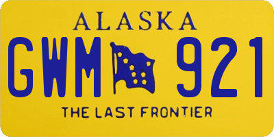 AK license plate GWM921