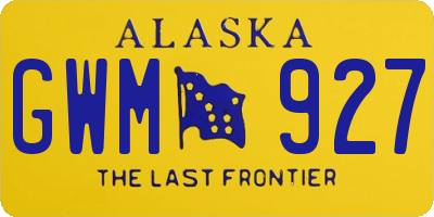 AK license plate GWM927