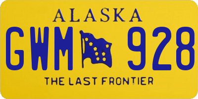 AK license plate GWM928