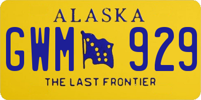 AK license plate GWM929