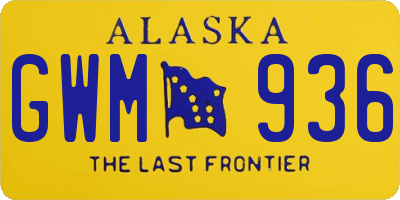 AK license plate GWM936