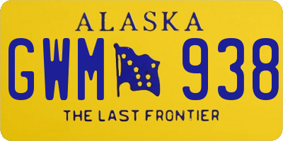 AK license plate GWM938