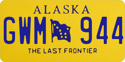 AK license plate GWM944