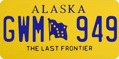 AK license plate GWM949