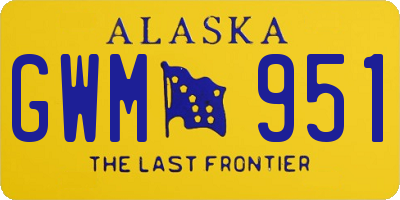 AK license plate GWM951