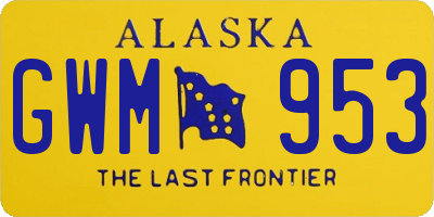 AK license plate GWM953