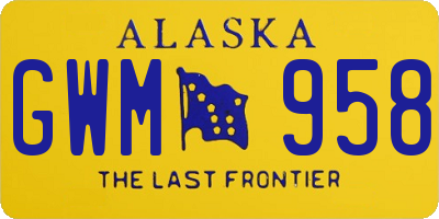 AK license plate GWM958