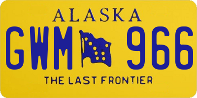 AK license plate GWM966