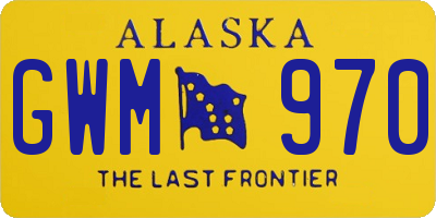 AK license plate GWM970