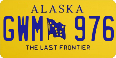 AK license plate GWM976