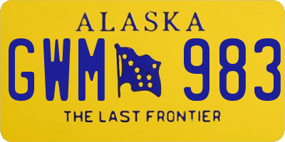AK license plate GWM983