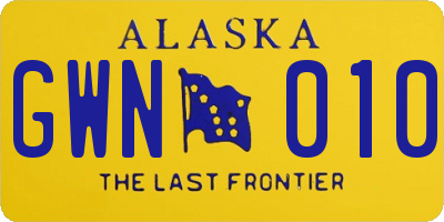 AK license plate GWN010