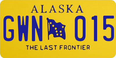 AK license plate GWN015