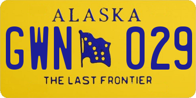 AK license plate GWN029