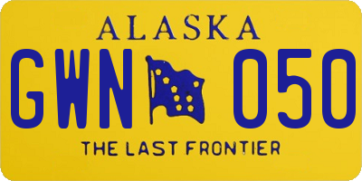 AK license plate GWN050