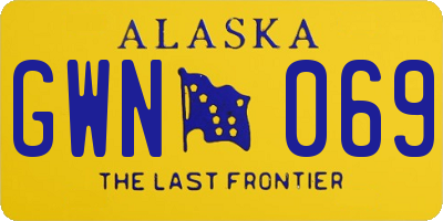 AK license plate GWN069