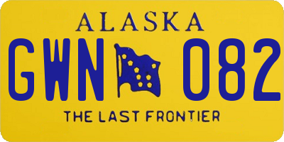 AK license plate GWN082