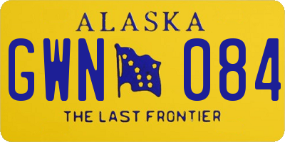 AK license plate GWN084