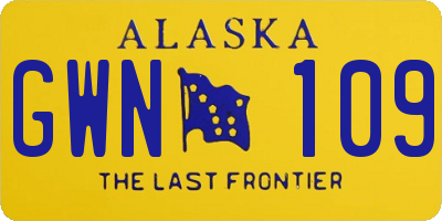 AK license plate GWN109